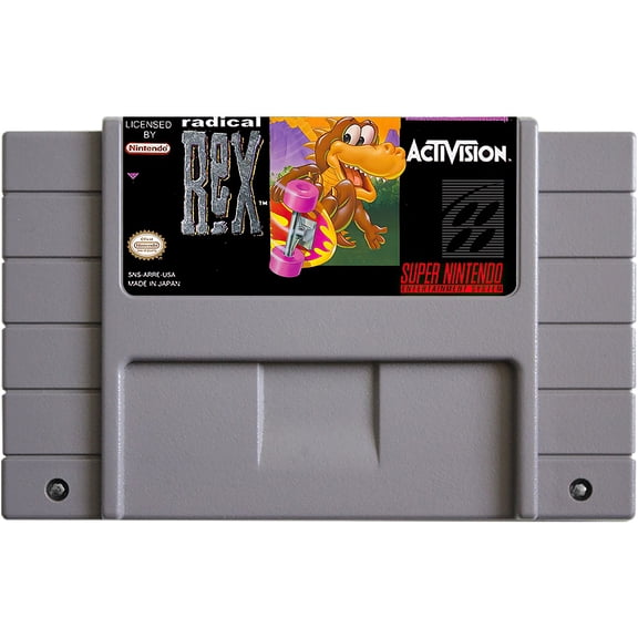 SNES Games Cartridge Radical Rex
