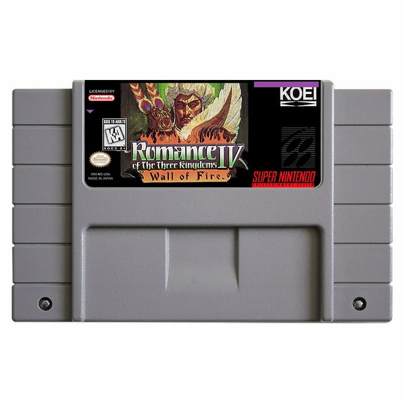SNES Games Cartridge Romance of the Three Kingdoms IV - Wall of Fire