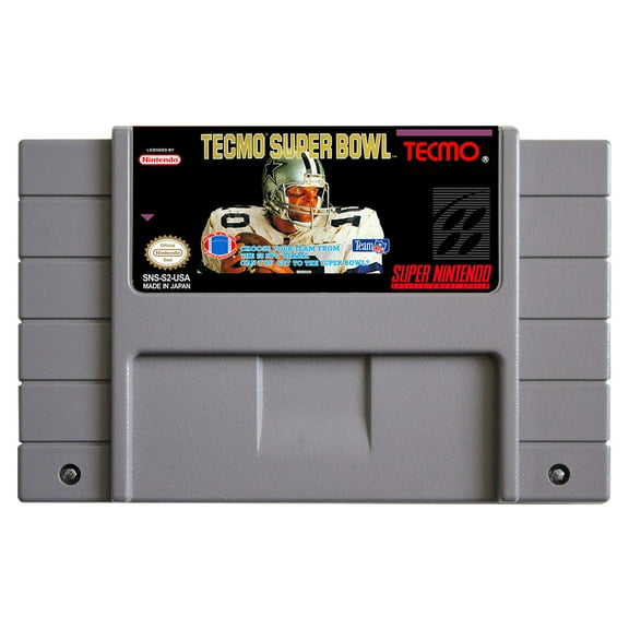 SNES Games Cartridge Tecmo Super Bowl