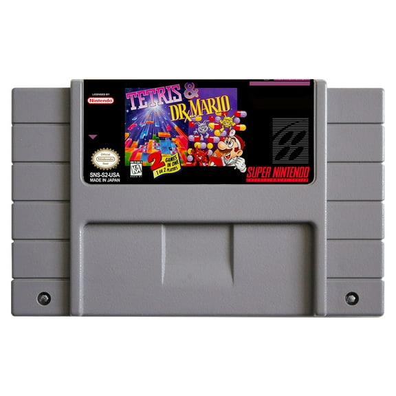 SNES Games Cartridge Tetris ' Dr. Mario