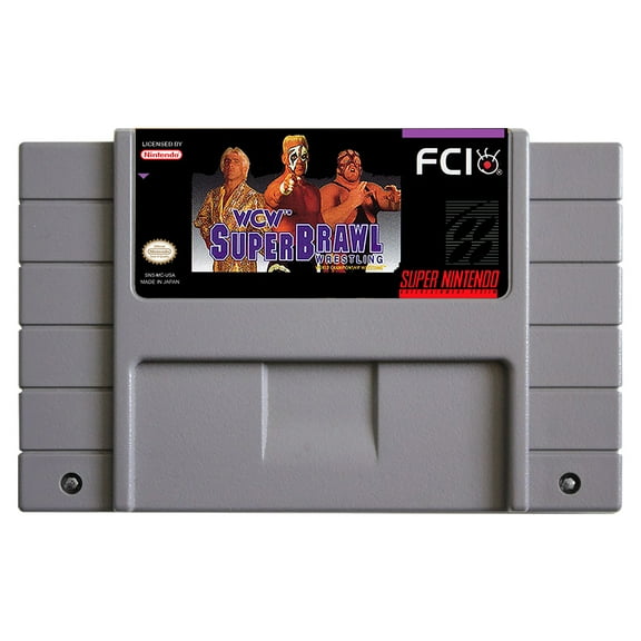 SNES Games Cartridge WCW Super Brawl Wrestling