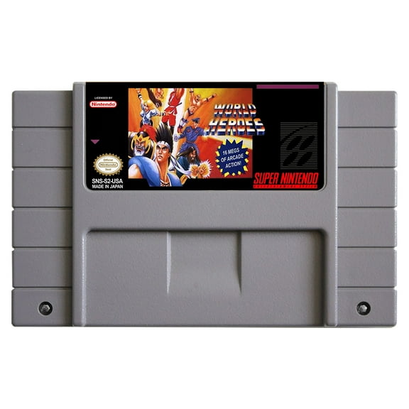 SNES Games Cartridge World Heroes