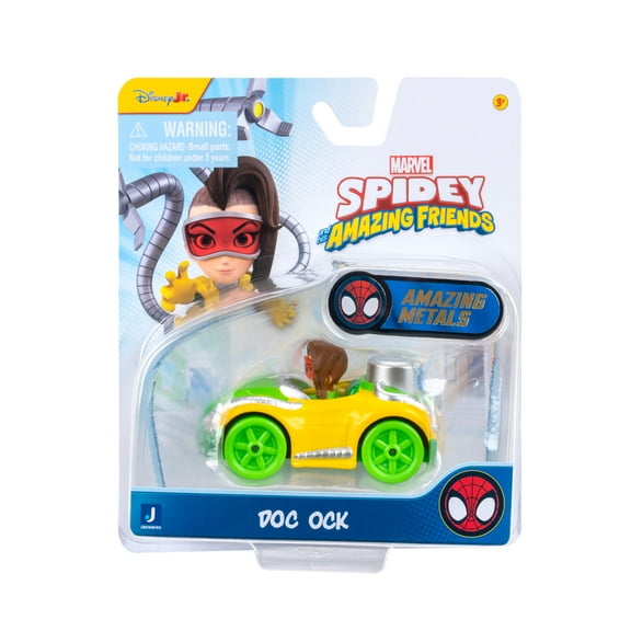 MARVEL Spidey and His Amazing Friends Amazing Metals Doc Ock - 3-inch Die-Cast Vehicle with Built-In-Character