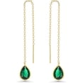 thumbnail image 1 of SNGIA 18K Gold Plated Threader Dangle Earrings for Women with Threader Teardrop Stone, 1 of 4