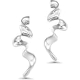 thumbnail image 1 of SNGIA Silver Plated Spiral Drop Dangle Earrings for Women, Geometric Statement Fashion Jewelry, 1 of 4