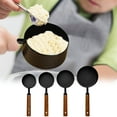 thumbnail image 1 of SNGMN 4-Piece Stainless Steel Measuring Cups Set with Wooden Handle - 1 Cup, 1/2 Cup, 1/3 Cup, 1/4 Cup - Baking Utensils for Cooking, Baking, and Food Measurement, 1 of 5