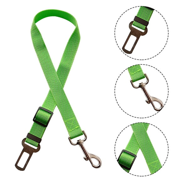SNGMN Adjustable Pet Dog Cat Car Seat Belt Harness 43-70cm, Dog Seat Belt Strap for Pets Cats Dogs, Pet Dog Seat Belt Leads Harness for Car Safety, Green