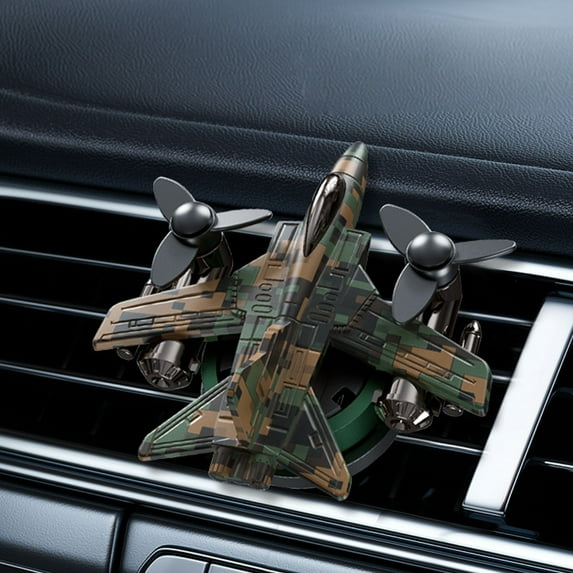 SNGMN Airplane Car Air Freshener – Small Fan Aromatherapy Decor, No Battery Needed, 5ml Essential Oil, Ocean/Cologne/Light Scent, ABS+Aluminum Alloy