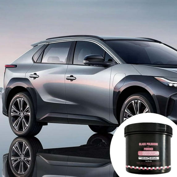 SNGMN Auto Glass Polishing Powder - Powerful Windshield Cleaner for Oil Film & Stain Removal, Car Window Cleaning Kit with Sponge for Front/Side/Rear Glass