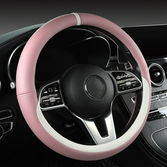 SNGMN Breathable Non-Slip Steering Wheel Cover - Universal Fit 14.5-15 Inch, Colorblock Design