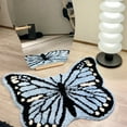 thumbnail image 1 of SNGMN Butterflies Shaped Area Rug, Thick Stain Resistant Mat for Living Room, Bedroom, Bathroom, 1 of 6