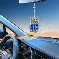 SNGMN Car Air Freshener Hanging Perfume Bottle, Diamond-Studded Rearview Mirror Pendant for Cars & Home, Aromatherapy Decor with Odor Eliminator