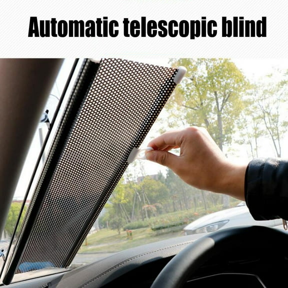 SNGMN Car Window Shades - Auto Rolling Blinds Sunshades Heat Insulation Scalable Car Curtains, 40x60cm Side Block, PVC + Metal Pole, 3 Suction Cups