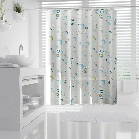 SNGMN EVA Shower Curtain with Grommets, Easy Slide Design, Waterproof Bathroom Curtain, Home & Dorm Use