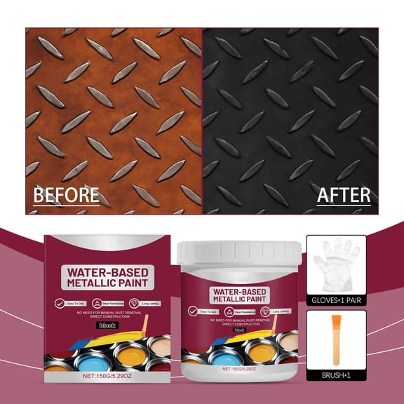 SNGMN Easy Application Rust Paint for Metal No Sanding or Priming Required Protective Coating for Automotive Parts Wrought Iron Railings