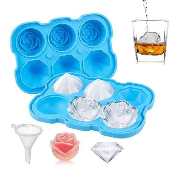 SNGMN Exquisite Diamond Rose Ice Cube Maker for Elegant Drinks