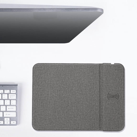 SNGMN Flat Clicker Mouse Pad with 15W Wireless Charger, Fast Wireless Charging Pad for All Devices, Laptop Computer Mousepad with Phone Charger