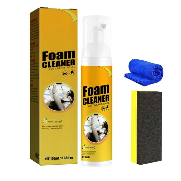 SNGMN Foam Cleaner - 100ml Multi-Purpose Car Interior Cleaner, Matte Finish, Protects Against Fading, No Rinse Needed