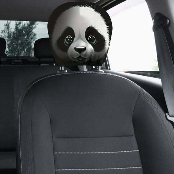 SNGMN Funny Car Print Headrest Cover, Universal Stretchy Style for Vehicles, Interesting Headpiece for Car Interior Decor