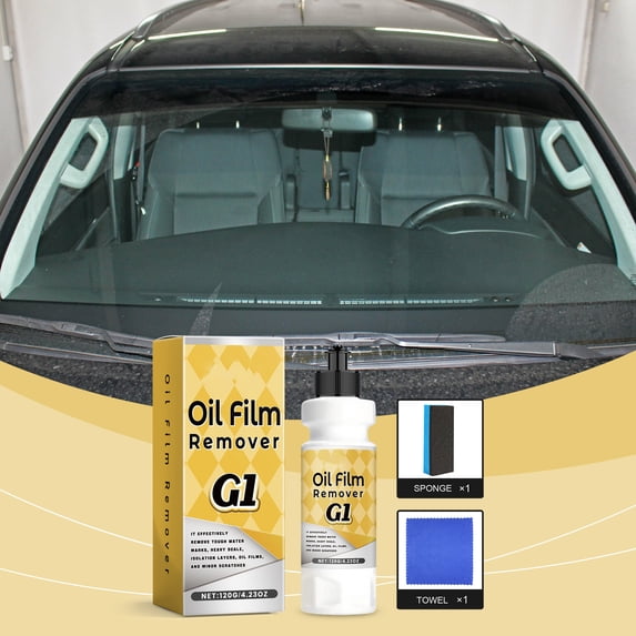SNGMN G1 Car Glass Cleaner, Glass Polishing Window Film Remover, Removes Water Stains Rust, Improves Visibility, Long Lasting Protection, Works On Windshields Mirrors Shower Doors