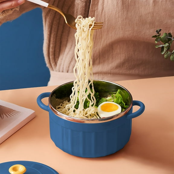 SNGMN Insulated Scald Bowl, Stainless Steel Soup Bowl for Instant Noodles, Lightweight Portable Tableware, 5.39x5.39x4.53 Inch, 850ml Capacity, Multi-Color Options