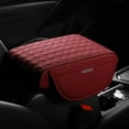 thumbnail image 1 of SNGMN Leather Car Center Console Cover Pad Auto Armrest Cover with Storage Bag Classic Elbow Pad Arm Cushion Pads Armrest Box Mat for SUV Truck Personalized Red, 1 of 6