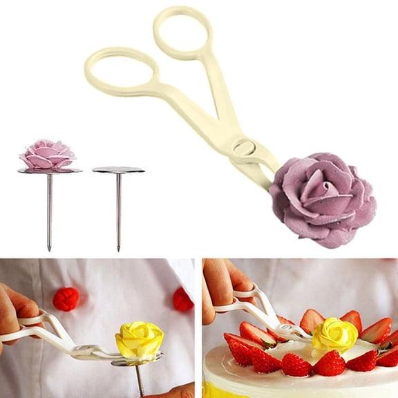 SNGMN Piping Flower Scissors and Nail Icing Bake Tool Set - Metal, Lightweight for Decorating Cakes and Pastries