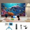 thumbnail image 1 of SNGMN Portable LED Mini Projector 1080p Decoding USB HDMI AV Micro SD Home Theater Outdoor Movie Support 5V Power Bank Quiet Fan 30k Hours Life Gift, 1 of 8