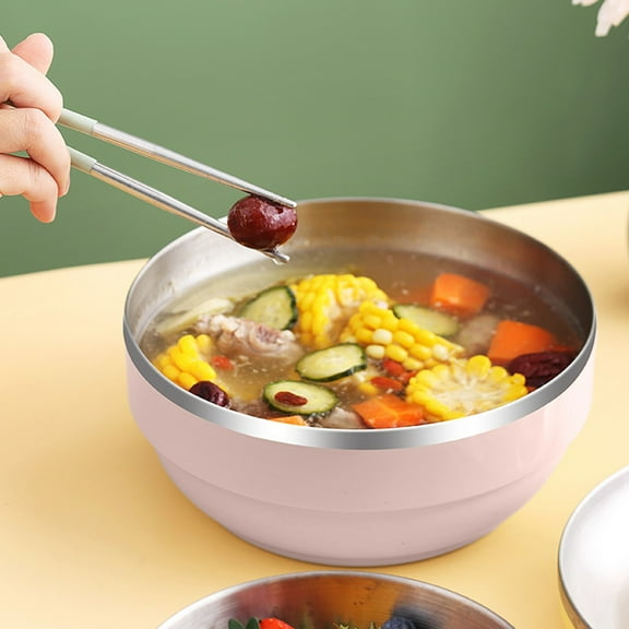 SNGMN Portable Stainless Steel Insulated Bowl – Stackable & Nestable Tableware for Fruit, Snacks & Meals – 5.9” x 3” – 4 Colors Available – Dishwashable & Durable Design