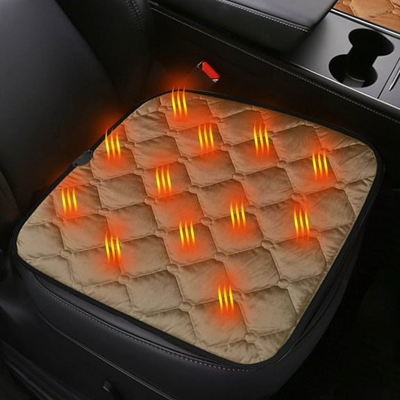 SNGMN Portable USB Car Heated Seat Cushion, Back Heating and Ventilation Function, Temperature Adjustable with Auto On Off, Non Slip for Winter Driving All Season Use