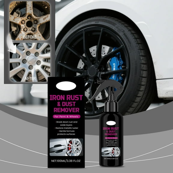 SNGMN Powerful Rust Removal Spray for Automobile Wheel Hubs - Fast-Acting Metal Cleaner, Safe for All Surfaces, 100ml Compact Size for Easy Application