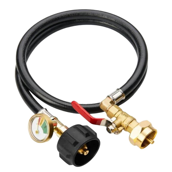 SNGMN Propane Refill Adapter Hose With Gauge And Control Valves