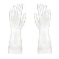 SNGMN Reusable Rubber Dishwashing Gloves, Long Sleeves for Cleaning, Gardening & Pet Care - Non-Slip Grip, Multi-Purpose Household Use, 11.8 Inch Forearm Protection