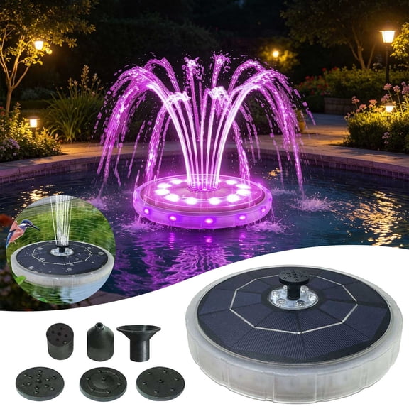SNGMN Solar Powered Floating Bathtub Sprayer with Colorful LED Lights and 8 Spray Modes for Fun Water Play