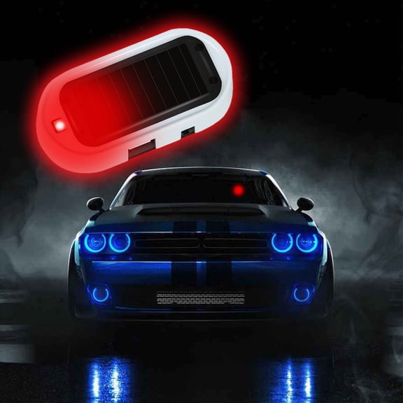 SNGMN Solar Powered Simulated Alarm Light, Car Security Deterrent with Flashing LED, Solar and USB Charging, Easy Installation