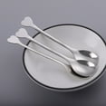 thumbnail image 1 of SNGMN Stainless Steel Coffee Spoon - Heart-Shaped Handle Dessert and Mixing Spoon - Small Round Tea Spoon for Coffee Lovers and Treats, 1 of 7