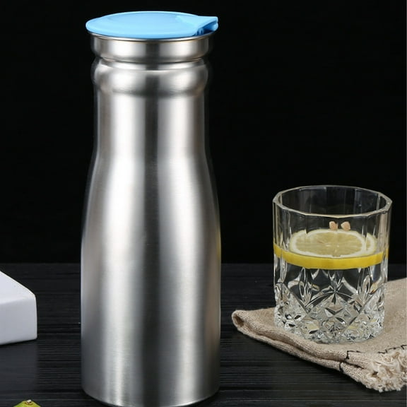 SNGMN Stainless Steel Cold Water Kettle, 1L/33.8oz with Wide Spout and Durable Design for Juices, Iced Tea, and Coffee in Refrigerator - Perfect for Home, Parties, and Picnics