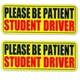 thumbnail image 1 of SNGMN Student Driver Sticker Magnet for Car, 9x3.5 Inch Upgraded Please Be Patient New Driver Safety Sign, High Reflective Reusable Magnetic Sticker for Teen Rookie Novice Beginner Vehicle Bumper, 1 of 7