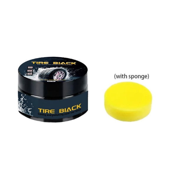SNGMN Tire Shine, Car Wax - Car Tire Retreading & Plastic Polish, Auto Detailing Care with Sponge, Enhances Appearance & Protects Tires/Plastic