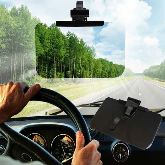 SNGMN Universal Polarized Sun Visor Extender for Car - Flip-Up Design, UV Protection & Anti-Glare, Adjustable Clip-On Visor Extension (13.58x9.25in)