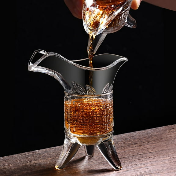 SNGMN Vintage Glass Emperor Cups - Elegant Antique Design, 8.46x5.59x4.33 inches, Perfect for Spirits, Home Decor & Gifts