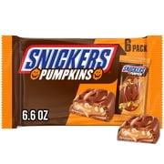Snickers Pumpkin Milk Chocolate Halloween Candy Bulk Pack of 6 - 1.1 oz