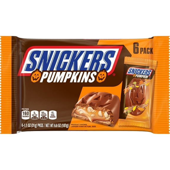 SNICKERS PUMPKINS 6 PACK 6.6 OUNCES