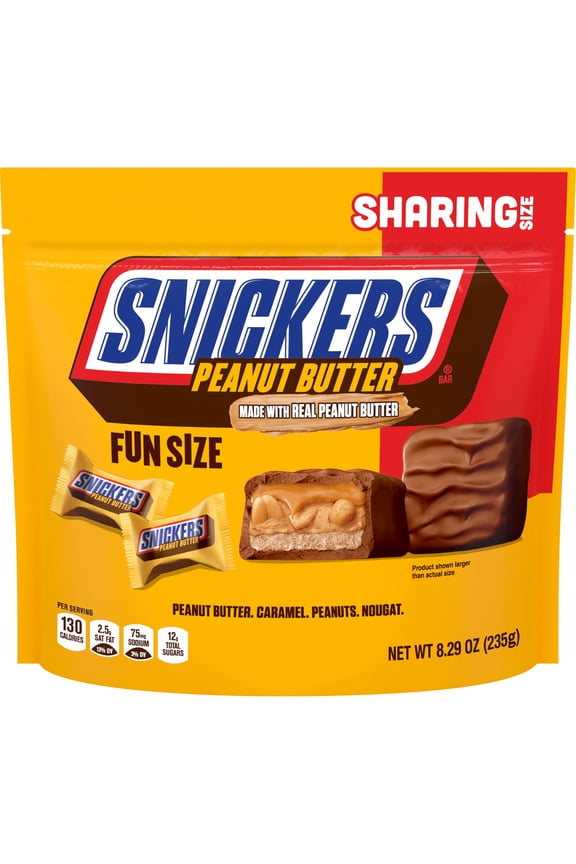 Fun Size Peanut Butter Chocolate Bars , Sharing Size - 8.29 oz Bag