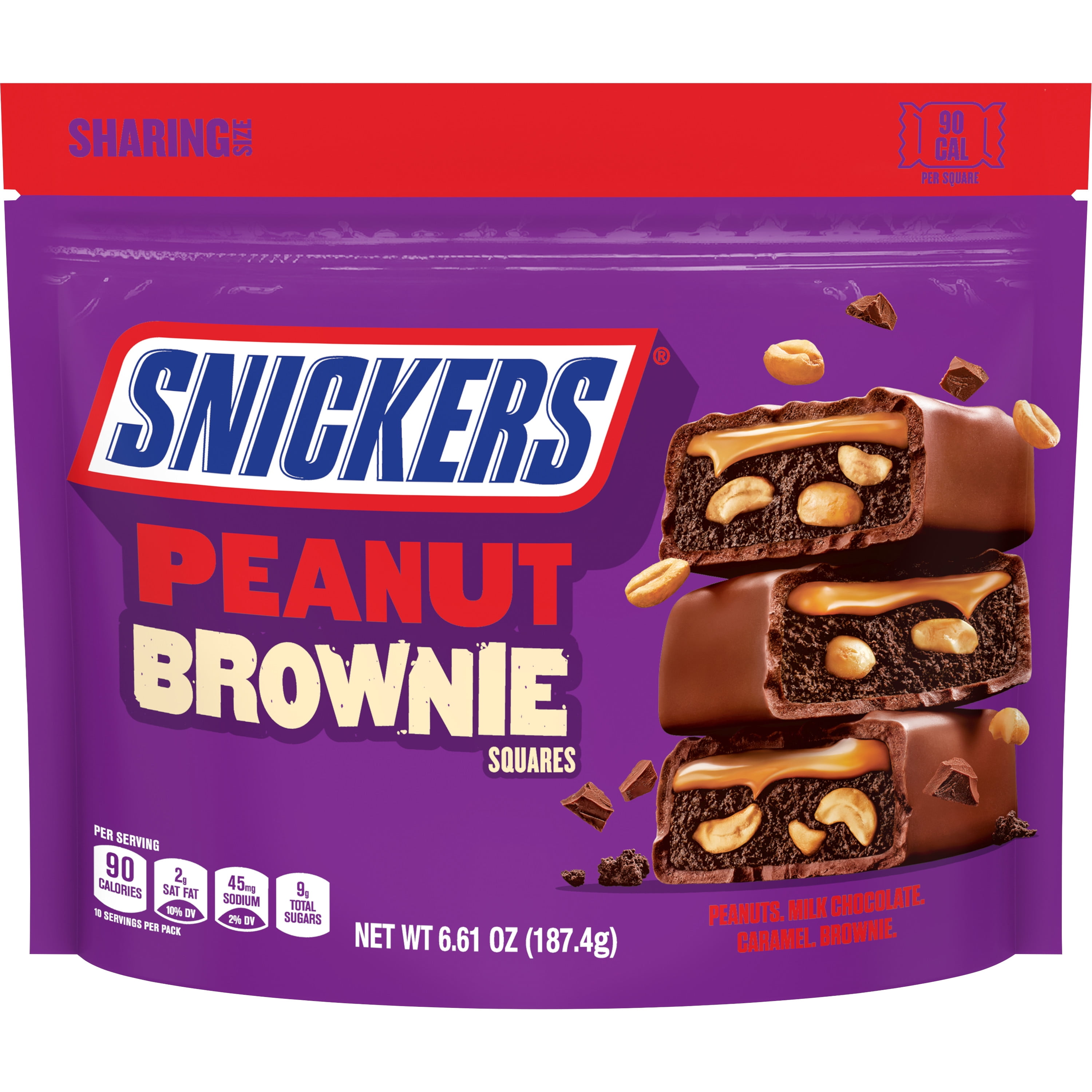 Snickers Peanut Butter Squared Fun Size Candy Bars: 12-Piece Bag