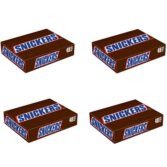 SNICKERS Singles Size woXwPC Chocolate Candy Bars 1.86 Ounce Bar 48 Count Box (Pack of 4)