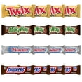 thumbnail image 1 of SNICKERS, TWIX, MILKY WAY & 3 MUSKETEERS Individually Wrapped Variety Pack Full Size Milk Chocolate Candy Bars Bulk Assortment, 16 Bars, 1 of 4