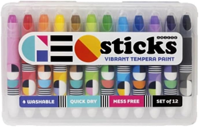SNIFTY GEO Sticks Vibrant Tempera Paint Sticks - Brights