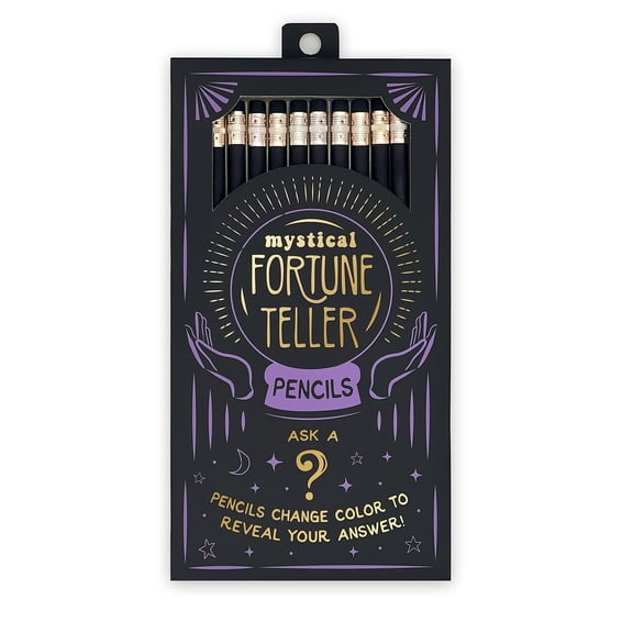 Snifty Mystical Fortune Telling Pencils, Set of 10, Dark Grey