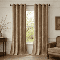 thumbnail image 1 of SNITIE Crushed Velvet Grommet Curtains, 2 Panels Luxurious Thermal Insulated Soundproof Drapes, Light-Filtering Soft Durable Window Treatments for Living Room Office, 1 of 8